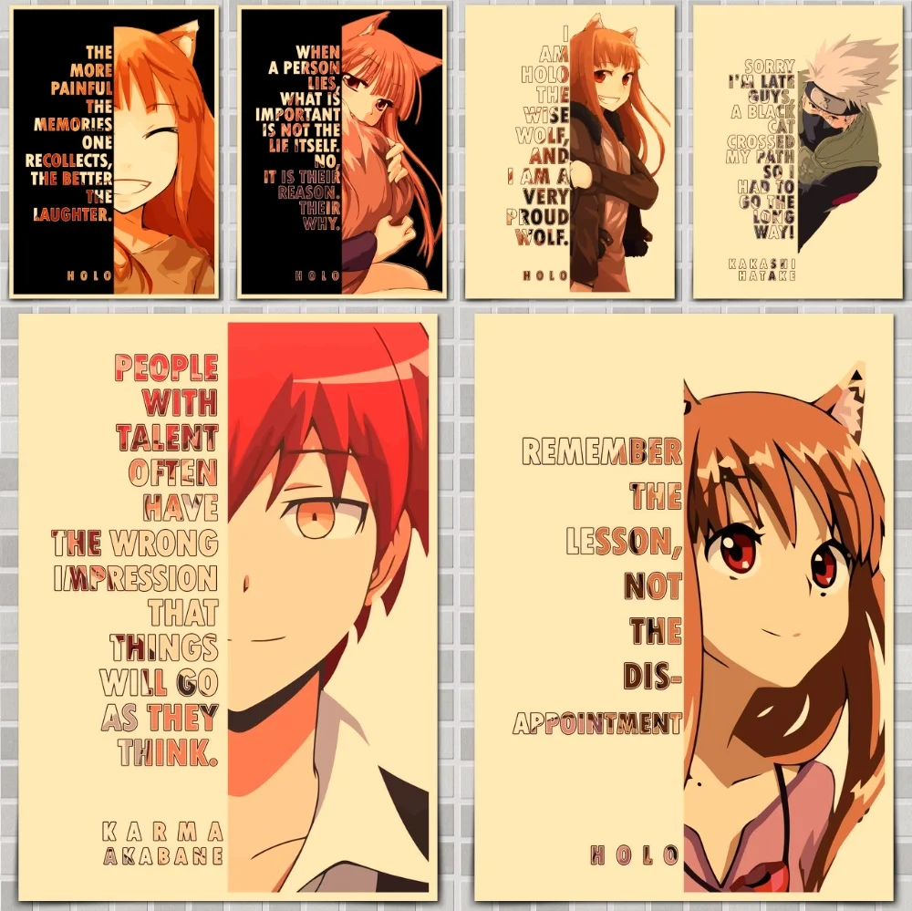 

Collection Of Japanese Animation Quotations Poster Wall Stickers For Home Room Bar Decor Art