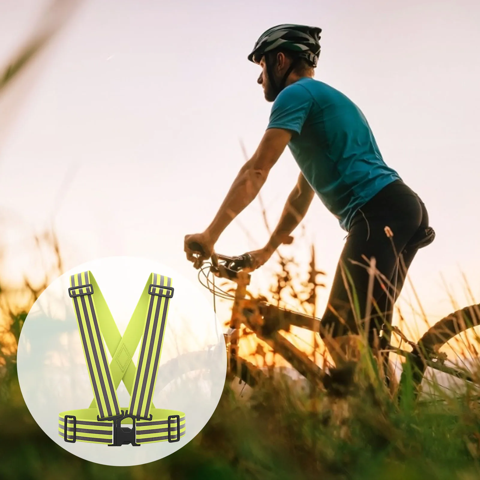 

Adjustable Safety Vest Reflective Night Riding And Night Running Vest Elastic Webbing Luminous Reflective Strap