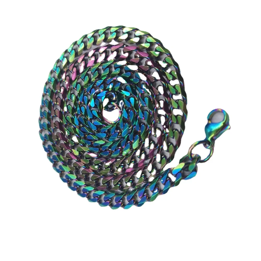 ЛГБТ панцирная кубинская звено Женская Базовая из нержавеющей стали Панк новая