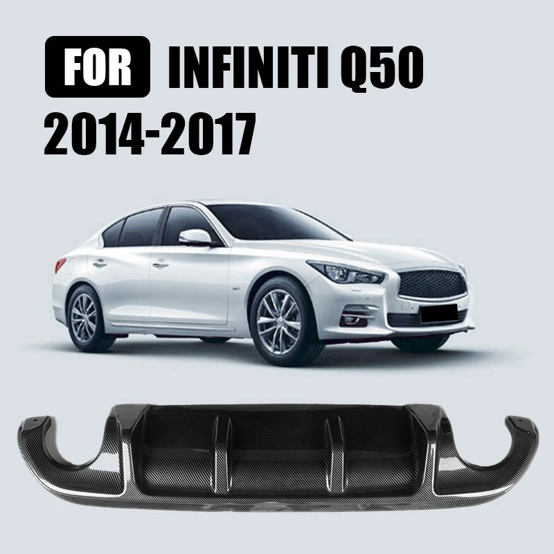 Per Infiniti Q50 2014-2017 diffusore posteriore per auto Spoiler per labbra protezione in fibra di carbonio protezione Sport/versione Standard paraurti modello