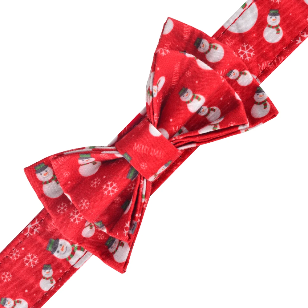 Рождественские товары ошейник для снежной собаки милый воротник с бантом мягкий