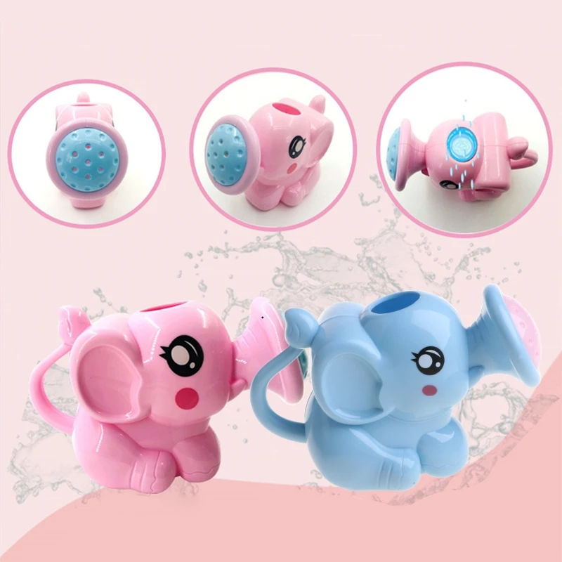 

C5AA Funny Small Elephant Watering Pot Baby Kids Bath Toys Beach Play Sand Toy Gifts for Children Plastic Watering Can