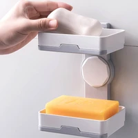 removable soap holder suction cup non drilling wall mounted powerful up soap dish waterproof for shower bathroom kitchen