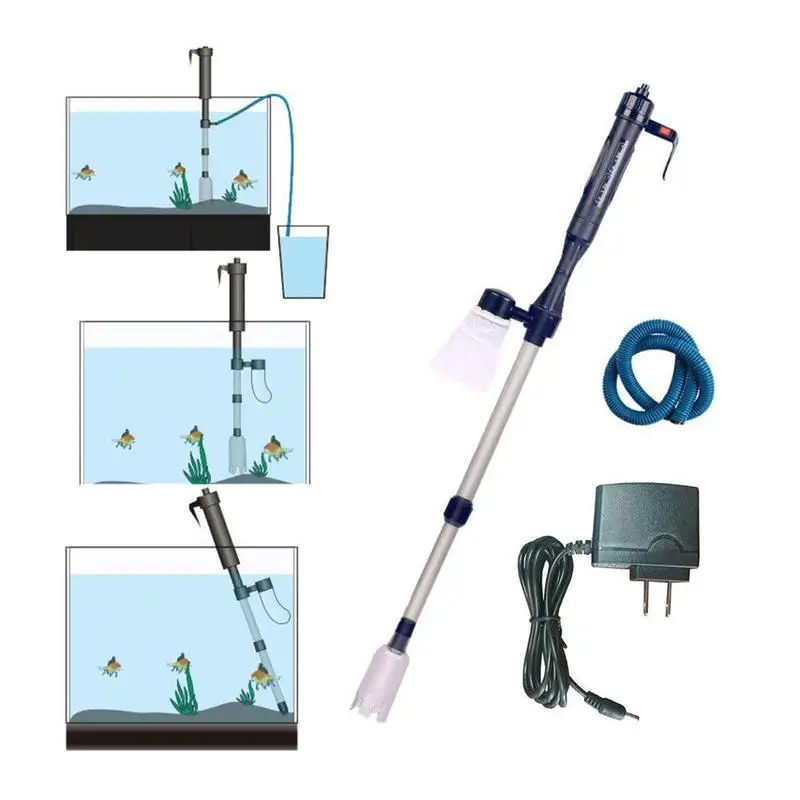 

1PCS Aquarium Fish Tank Cleaner Pump Electric Aquarium Cleaner Syphon Fish Tank Pump Vacuum Gravel Water Aquarium Fish Tank Pump