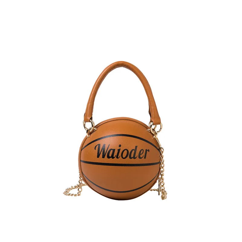 

Personalized pink basketball bag female bag 2020 new round ball bag wild ins chain messenger bag wholesale