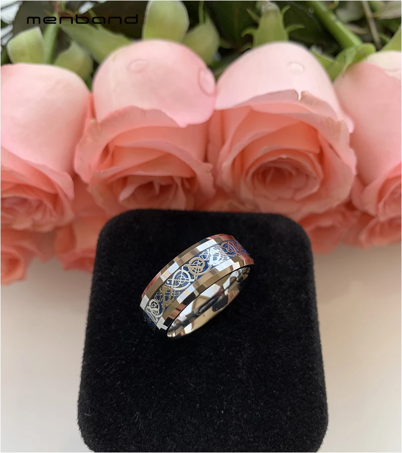 Кольца с вольфрамовым покрытием для мужчин и женщин обручальные удобные кольца 8