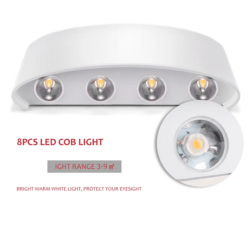 LED Wall Lamp Aluminum Outdoor Indoor Waterproof Home Lighting Bedroom Bedside Stair Corridor lamparas Art Decor Light | Лампы и