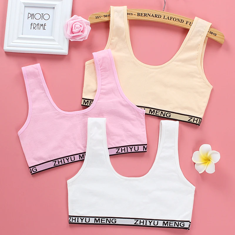 3 шт./лот бюстгальтер для девочек нижнее белье детей и подростков Adolescente/стyдeнт