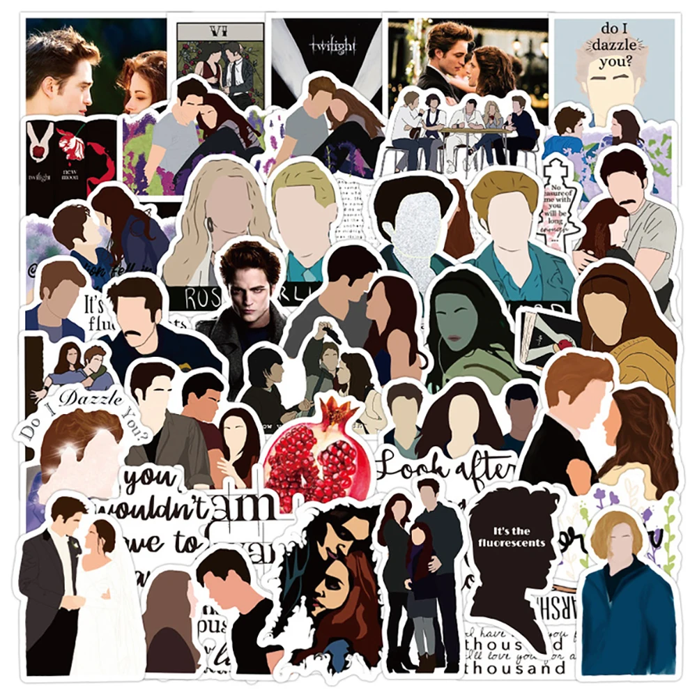 10/30/50PCS Classic Movie The Twilight Saga Stickers DIY Travel Skateboard Suitcase Luggage Laptop Cool Decals Sticker Kid Toys - купить по