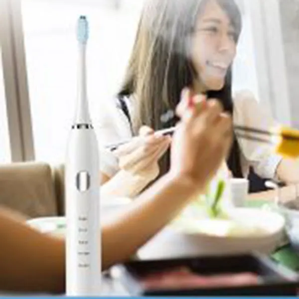 

Электронная зубная щетка, ультразвуковая перезаряжаемая, 5 режимов, умный таймер, USB-зарядка, портативная зубная щетка