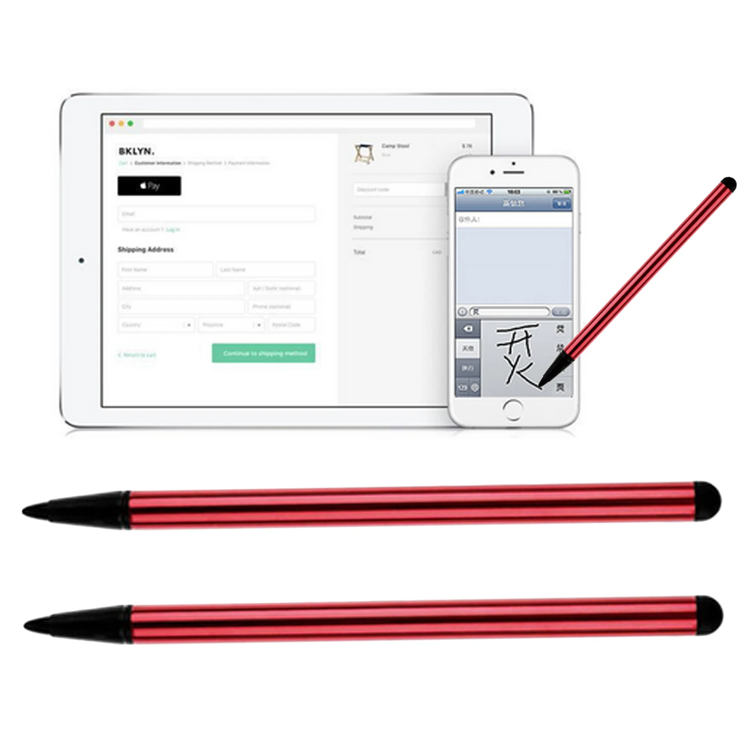 2 шт. Универсальные Металлические стилусы для сенсорного экрана | Компьютеры и