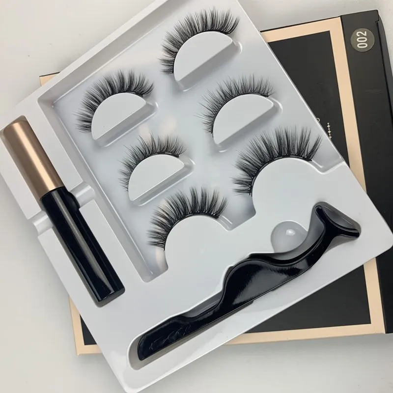

Magnetic Eyelash Makeup Eyelashes Eyeliner Eyelash Thick Natural Handmade Soft Mink False Eyelashes