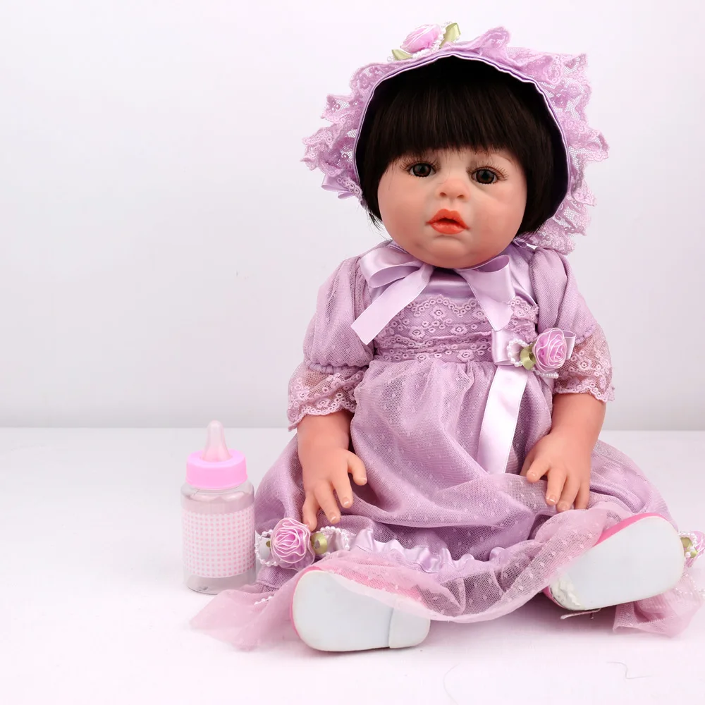 Reborn Baby куклы реалистичные полное тело силиконовые bjd Девушки 18 дюймов дети