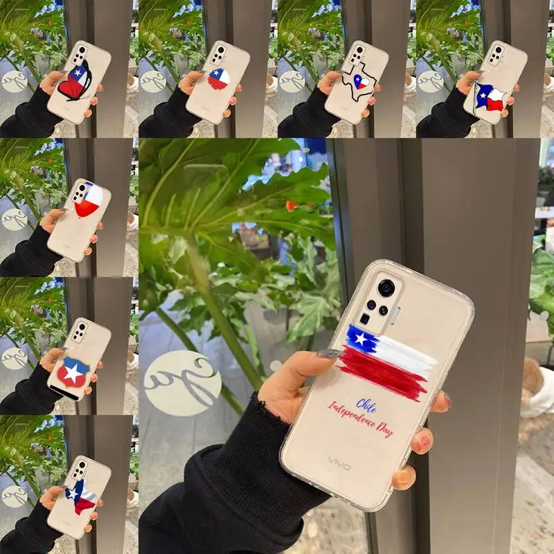 

Chilean flag Phone Case Transparent For VIVO Y 97 93 85 81 75 73 71 70 69 67 66 55 53 50 52 51 30 20 19 11 S E Mobile bags