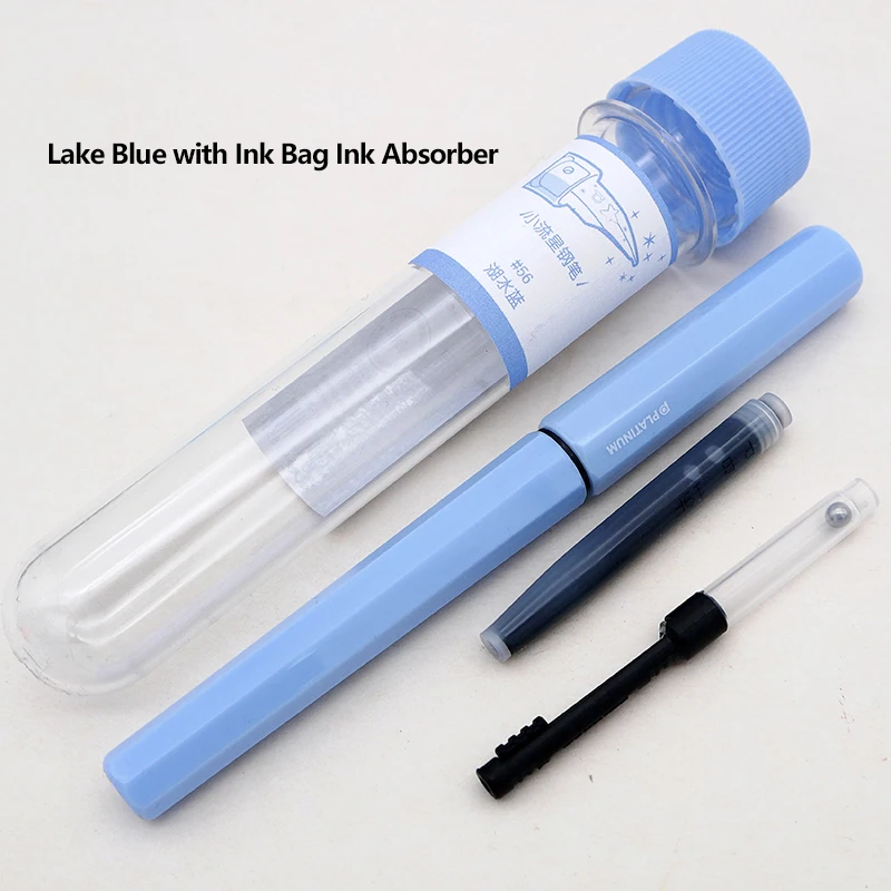 Lake Blue Японский Платиновый маленький метеоритный отток восьмиугольный Анти-прокатки ручка Полюс PQ-200 детская ручка студентов - Цвет: Lake Blue