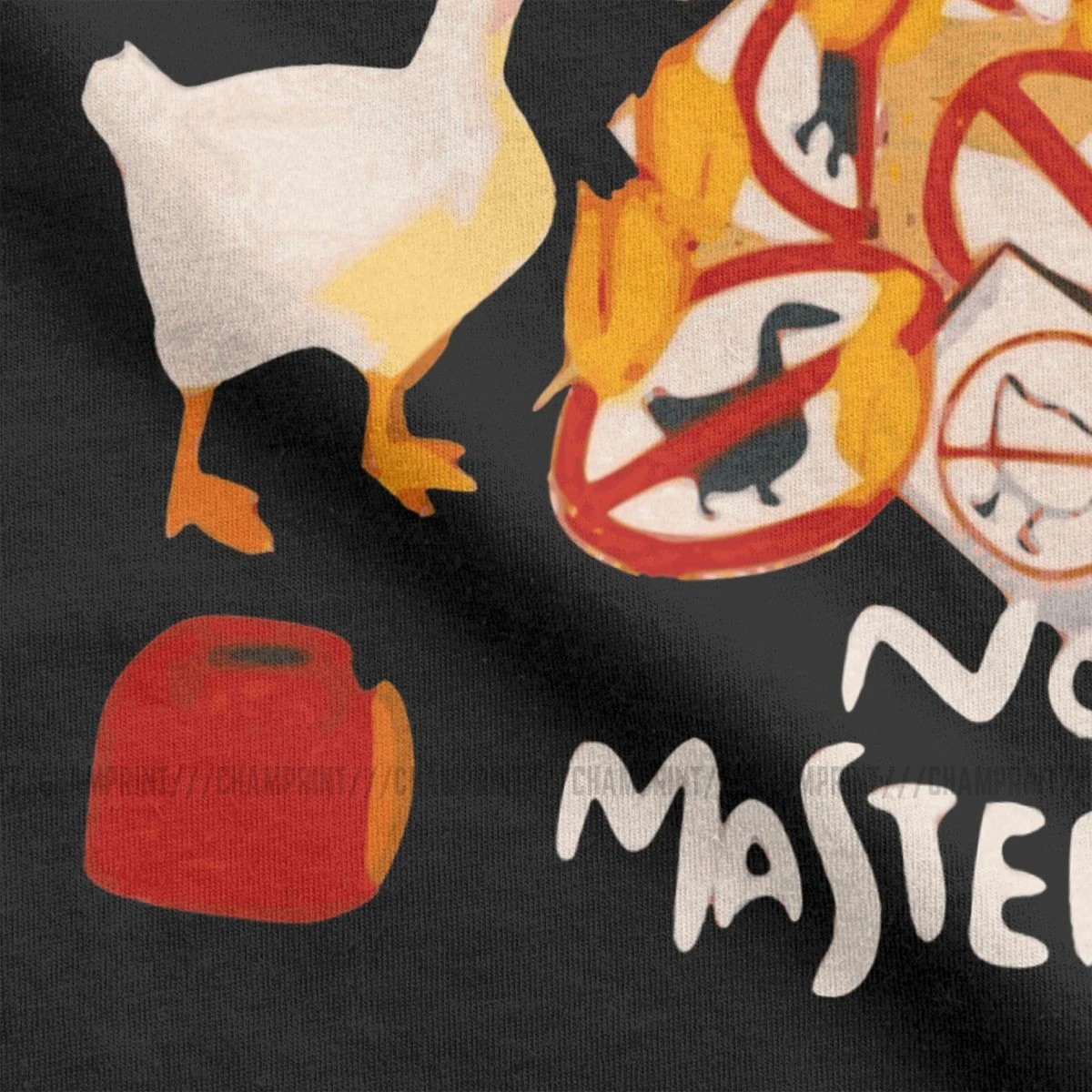 Футболка мужская с надписью No God Masters смешная тенниска без названия круглым