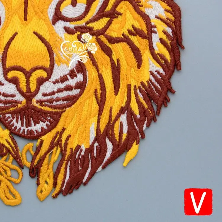 

embroidery big tiger patches for jackets,large tigers badges jeans,cartoon animal appliques,AL-578
