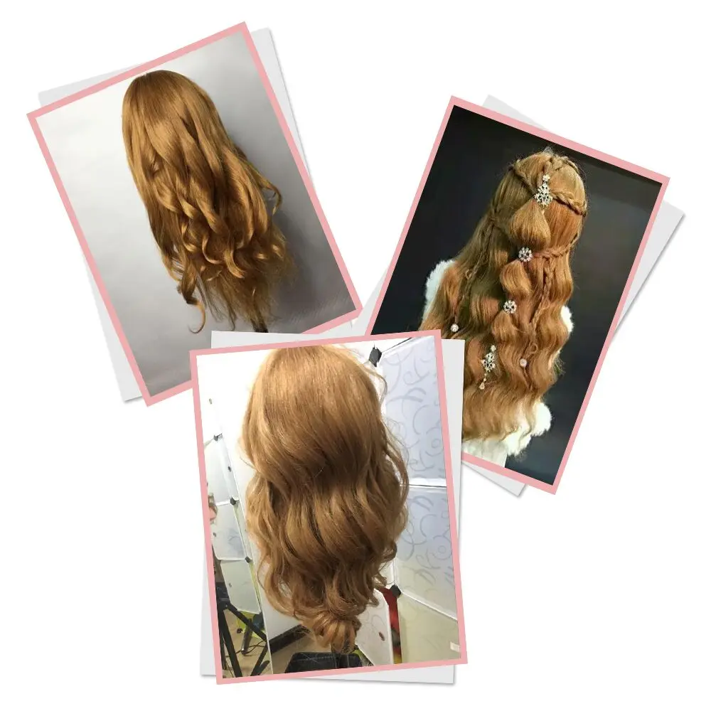 Набор из 60% натуральных волос для макияжа 24 дюйма практики со стоячим расчесом