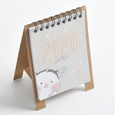 12 Год Kawaii мультфильм Животные Настольный календарь DIY крафт-бумага мини-календарь планировщик расписаний,08-,12 - Цвет: 12