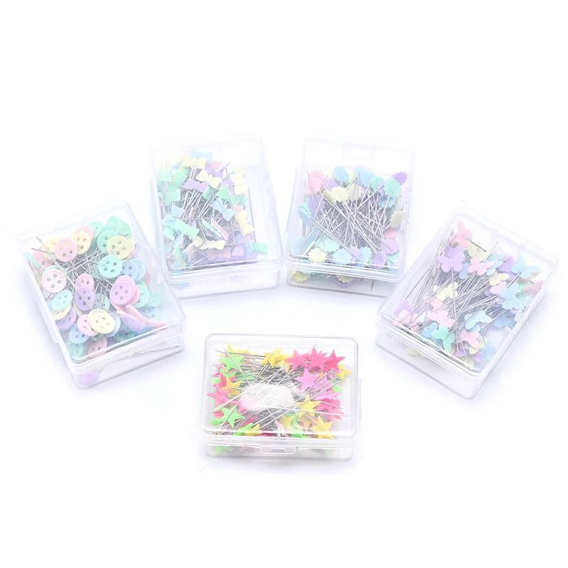 80 шт/100 шт Разноцветные булавки для шитья и пэчворка цветочные бутоны шпильки