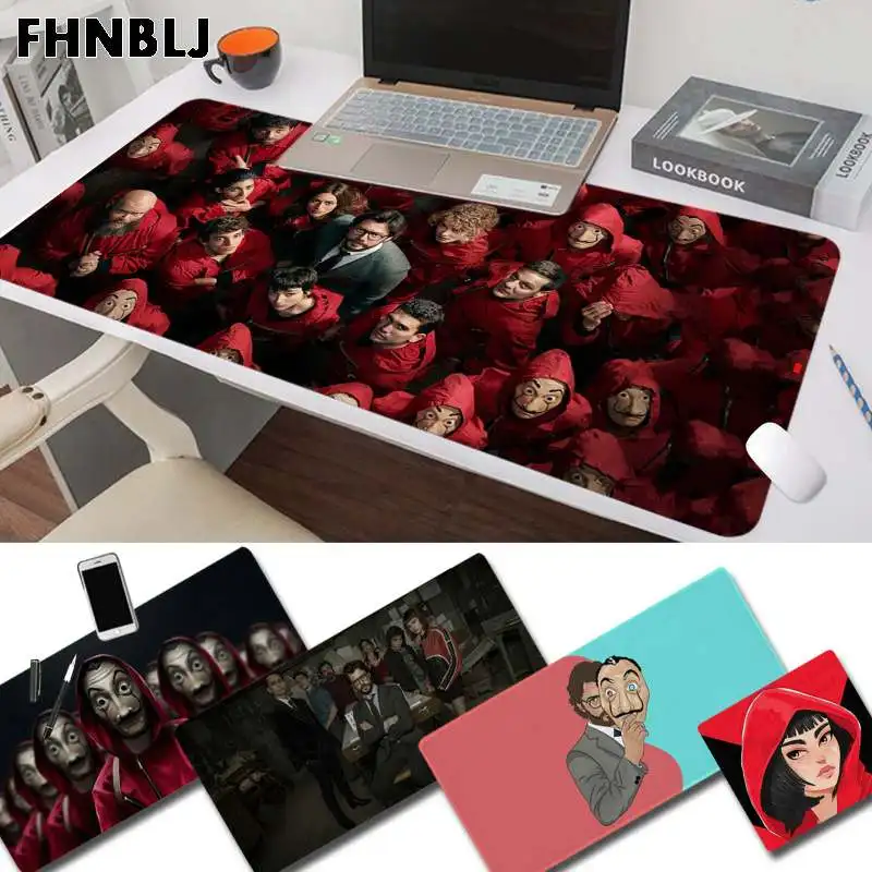

FHNBLJ Spain TV Money Heist House Of Paper New Gaming Player Desk Laptop Rubber Mouse Mat Size For Mouse Keyboards Mat Mousepad