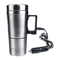 12v24v car heating water cup electric kettle with inner tank vacuum flask for car travel usb heating cup electric car kettle