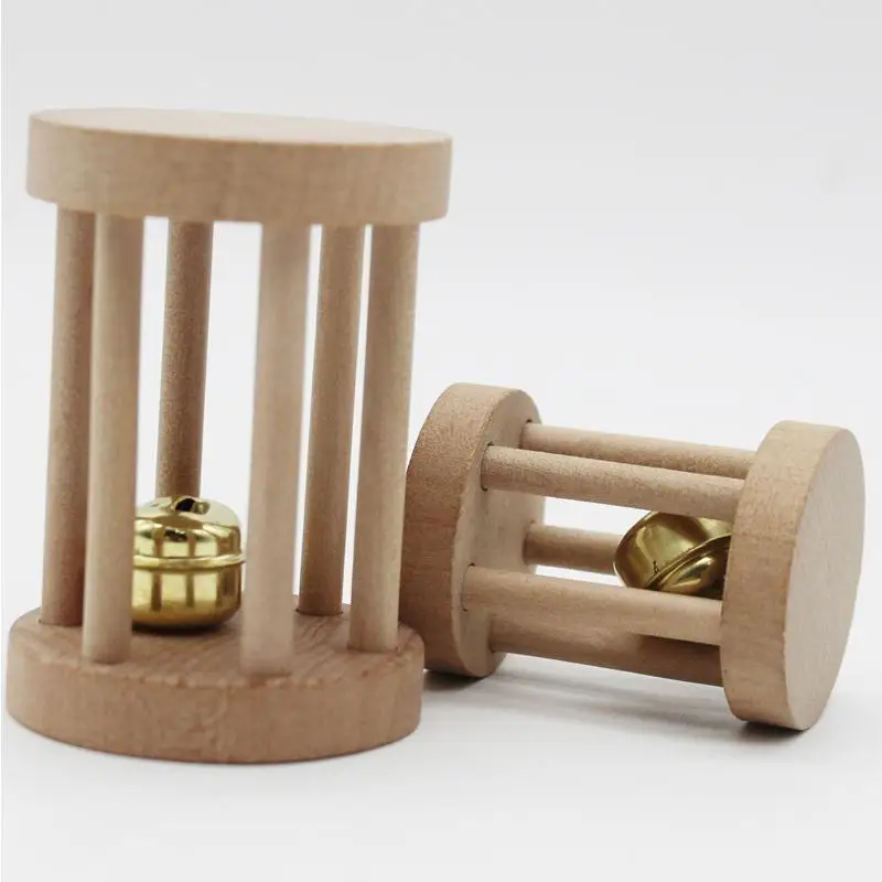 

None Wooden Pet Chew Toys Hamsters Exercise Bell Roller Dumbbells Teeth Care Molar Toy for Rabbit Ferret Hamster Guinea Pig