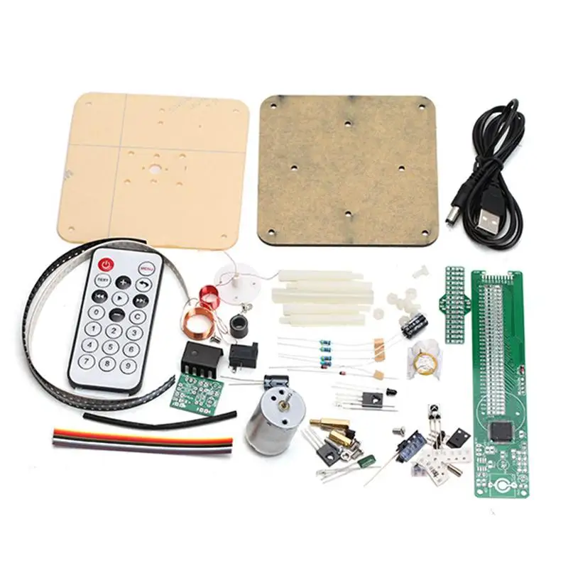 

DIY Rotating LED Kit POV Soldering Training Kit Upgraded Version led Accessories Display Digital Clock Memory Mode