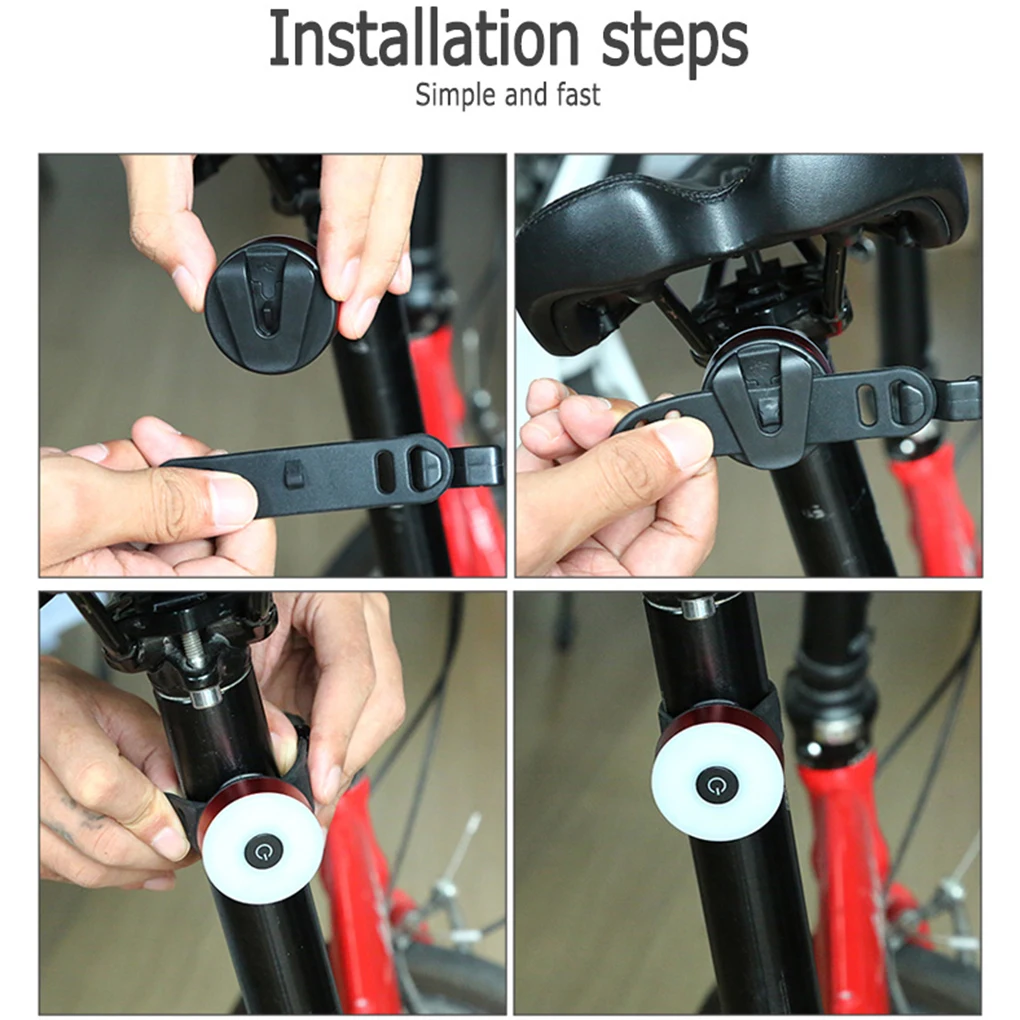 Mini LED Sepeda Ekor Lampu Usb Dibebankan Sepeda Lampu Belakang IPX5 Tahan Air Keselamatan Peringatan Bersepeda Lampu Helm Ransel Lampu