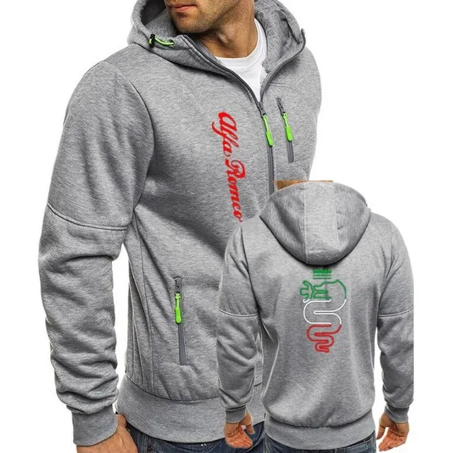 Осенняя брендовая мужская одежда Alfa Romeo толстовка с принтом Тонкая куртка на