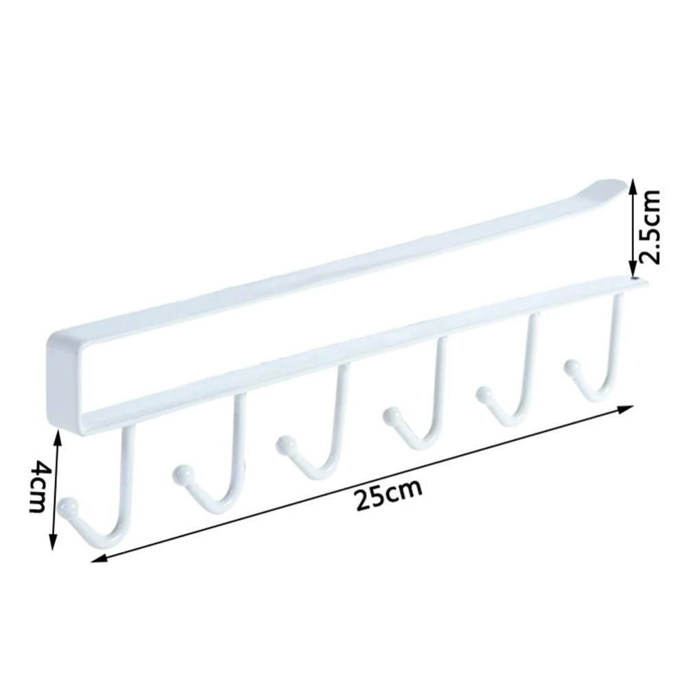 Многофункциональный держатель для кружек без гвоздей крючок под полкой вешалка