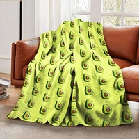 plush fluffy throw blanket green love avocado vegan bed blanket for boys girls teens smooth soft flannel blanket for sofa chair