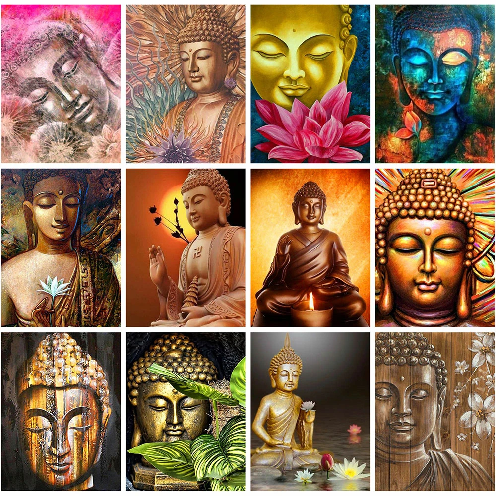 

Full Round/Square Drill Diamond Painting Buddha Diamond Embroidery Religion Pictures Of Rhinestones Mosaic Handicraft Home Decor