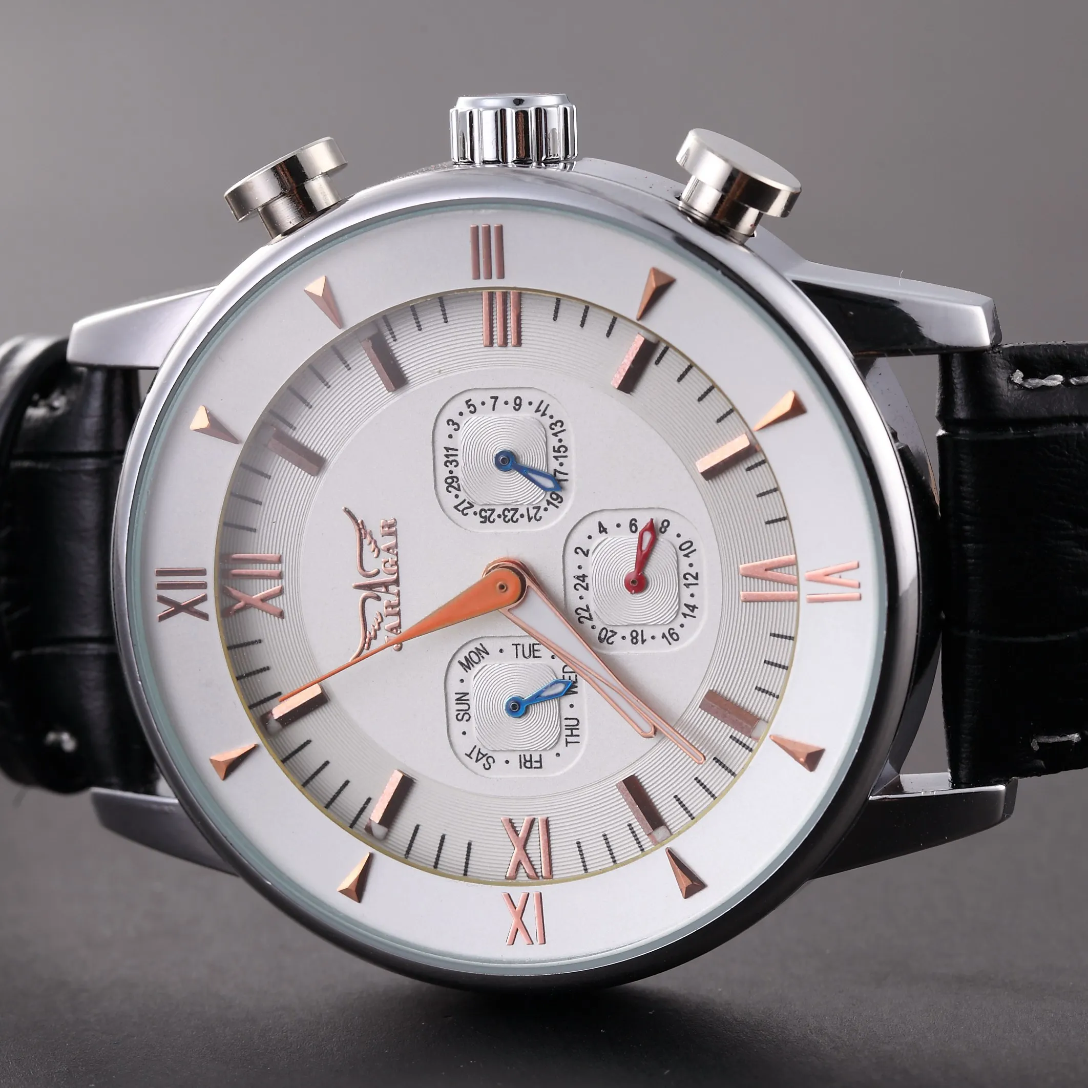 Часы наручные JARAGAR Мужские механические брендовые автоматические Модные