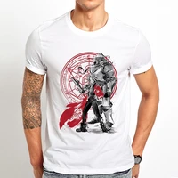 japan anime fullmetal alchemist brothers funny t shirt men 2021 summer new white casual homme cool vintage tshirt