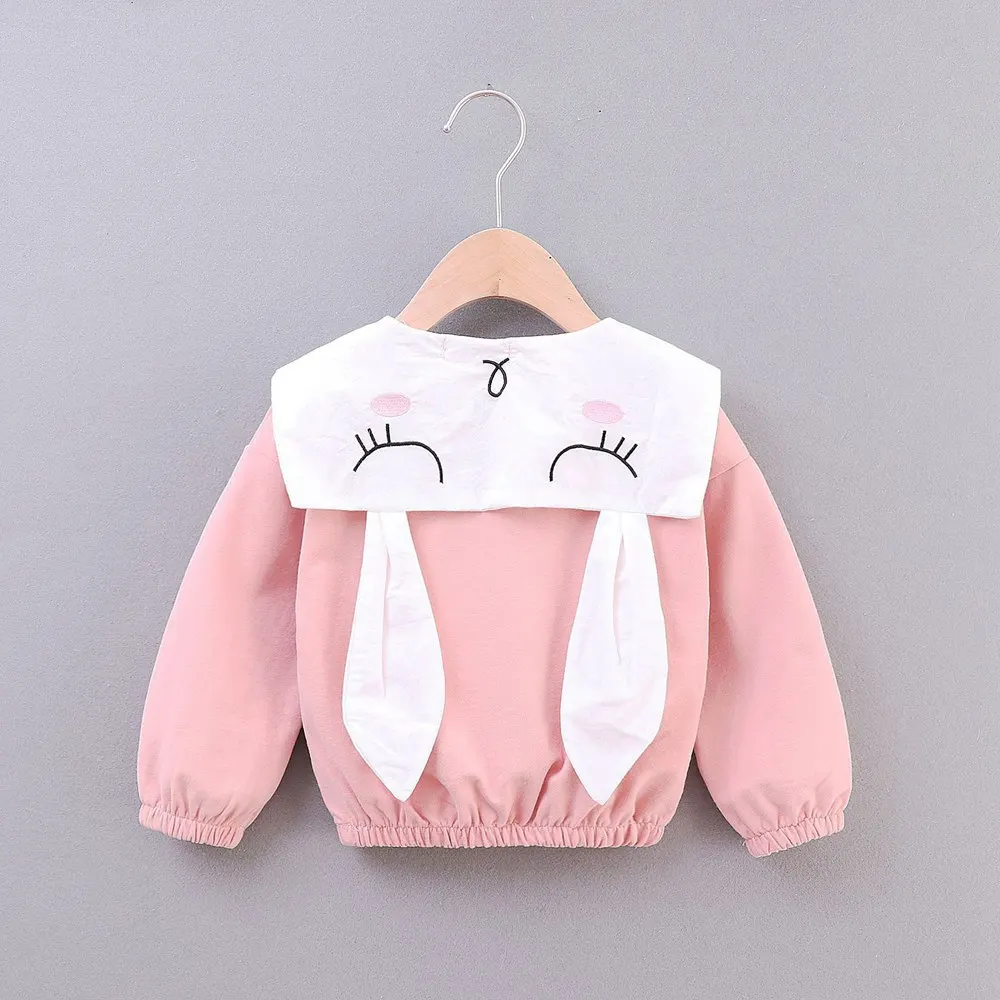 Милые осенние свитшоты для девочек детские из хлопка с длинными рукавами и