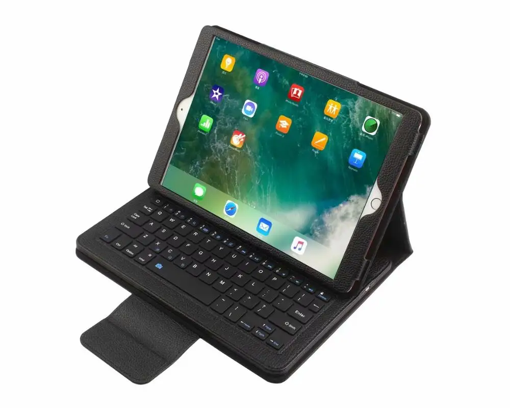 Фото Съемный кожаный чехол-подставка с Bluetooth клавиатурой для IPad 10 2 дюймов 2019 планшет Съемный кожаный чехол-подставка с Bluetooth клавиатурой для IPad 10 2 дюймов 2019 планшет