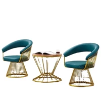 sof%c3%a1 de lujo europeo de un solo asiento silla de ocio para balc%c3%b3n mesa de t%c3%a9 y silla giratoria creativa de hierro dorado