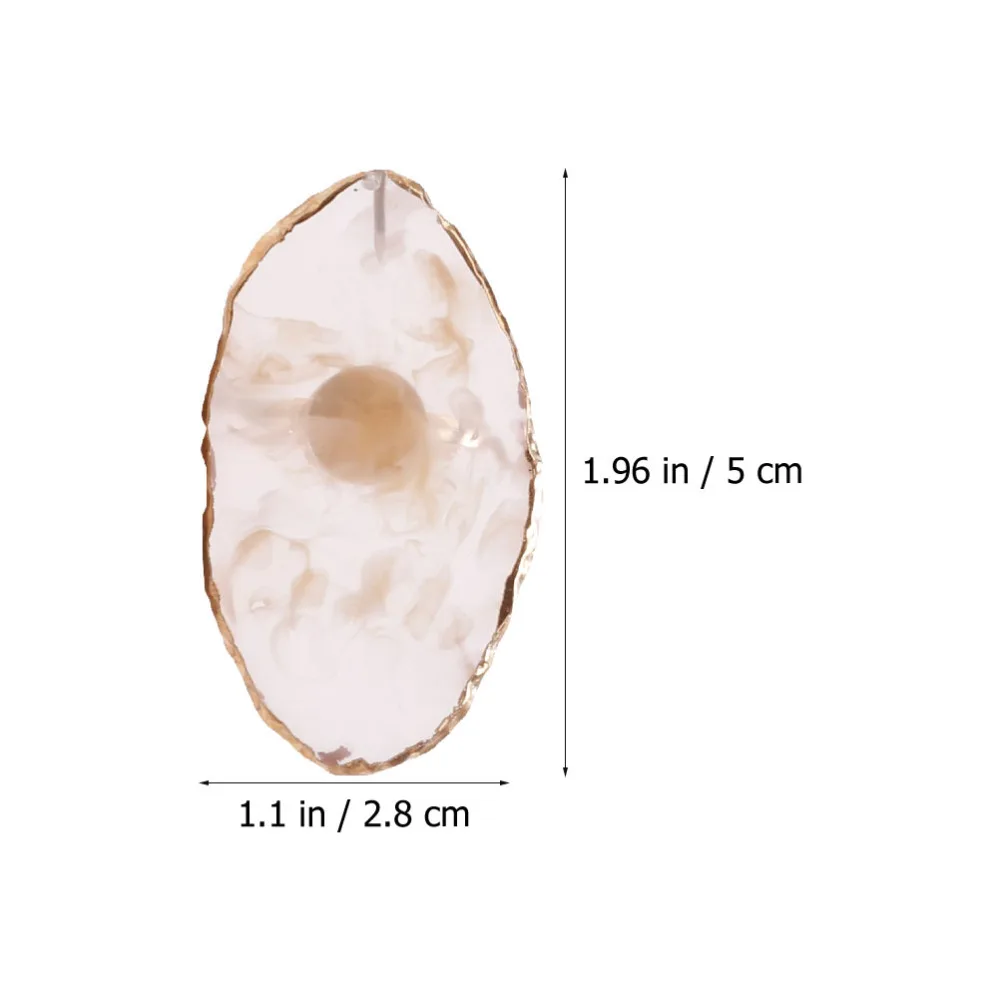 

6pcs Golden Edge Resin Nail Art Palettes Drawing Plates Manicure Display Tools