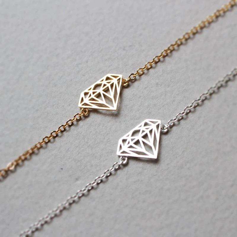 Ожерелье с подвеской в виде треугольника и конуса для мужчин женщин винтажная