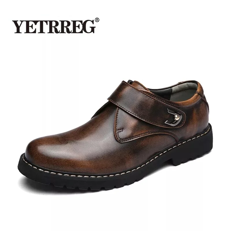 Мужские туфли-оксфорды VANCAT черные дышащие модельные туфли из натуральной кожи на