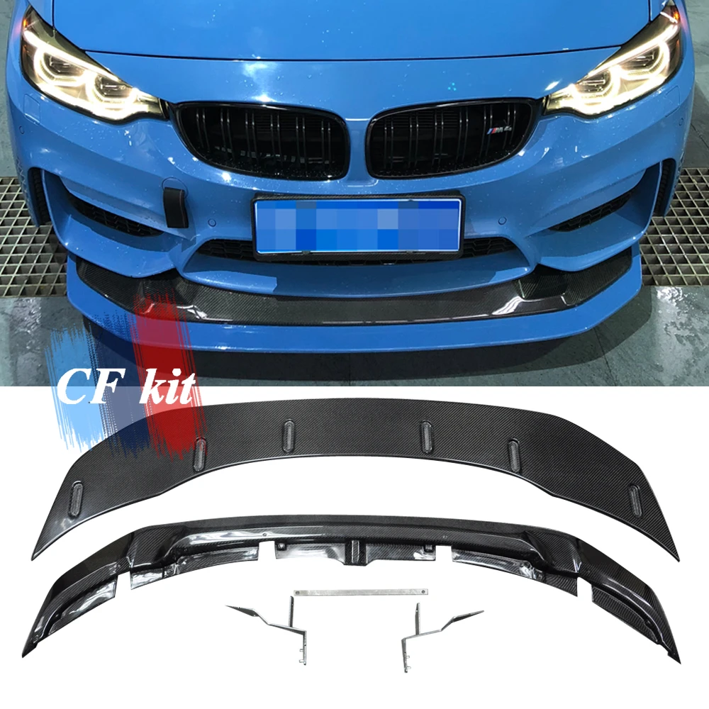 Передний спойлер из углеродного волокна для бампера BMW M3 M4 F80 F82 F83 2013 и