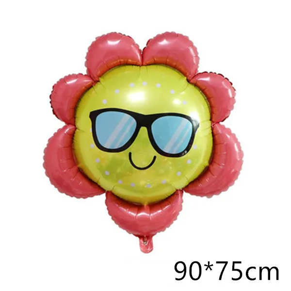 Large Flamingo Donut Sunglasses Watermelon Pineapple Balloons Birthday Summer Theme Party Fruits Helium Globos Decorative Toys