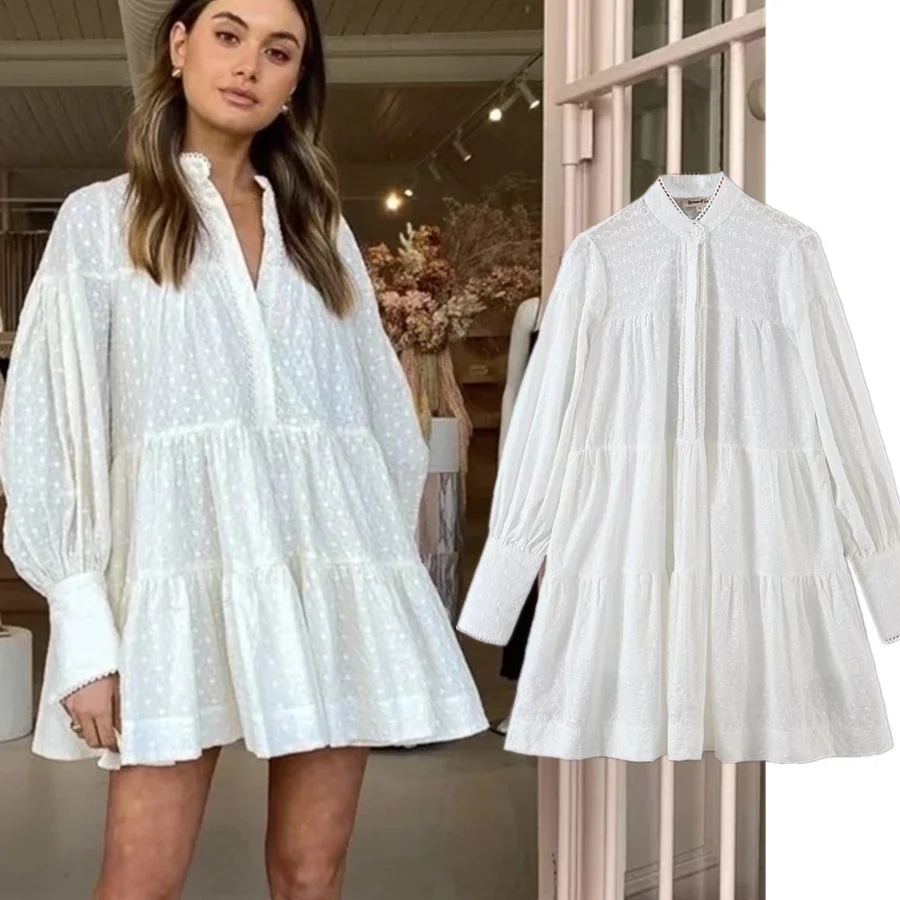 

Jenny&Dave Vestidos De Fiesta Noche Ins Fashion 2022 Blogger Vintage Embroidered Cascading Elegant Party Mini Dress Women
