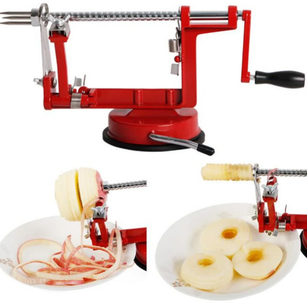 

Fruit Peeling Machine 3-In-1 Vegetable Peeler Potato Slicer With Base Handle Kitchen Tool Apple Peeler And Corer Machine