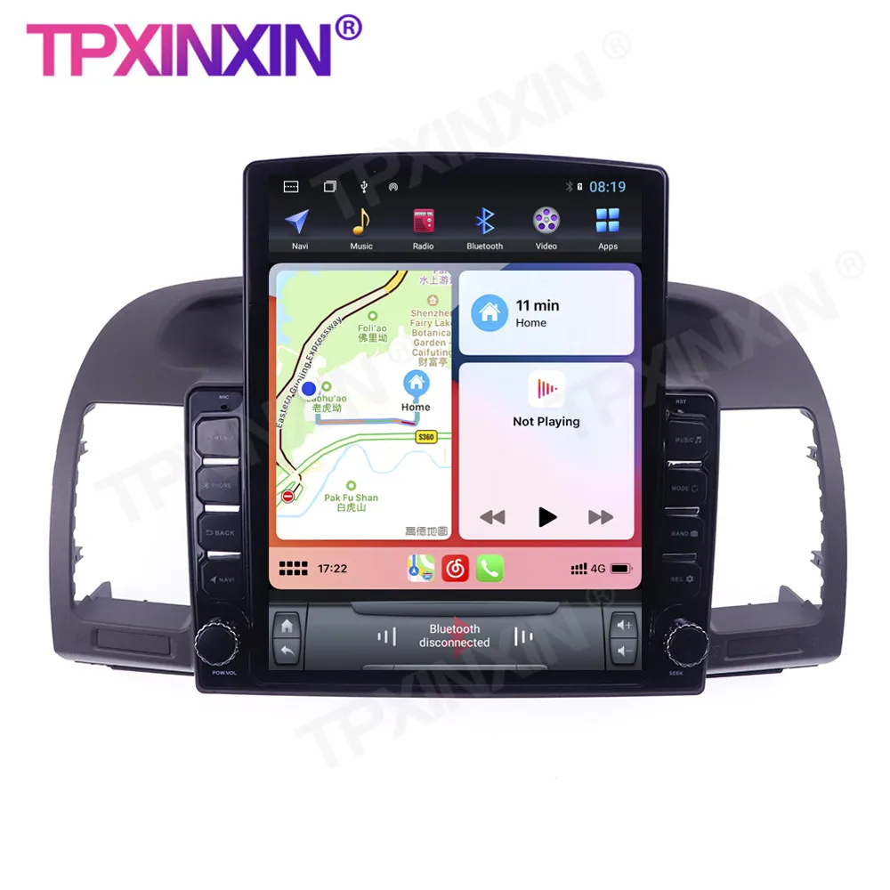 저렴한 도요타 캠리 5 2001-2006 테슬라 스타일 안드로이드 10.0 GPS 자동차 멀티미디어 플레이어 Headunit 오디오 라디오 네비게이션 무선 Carplay