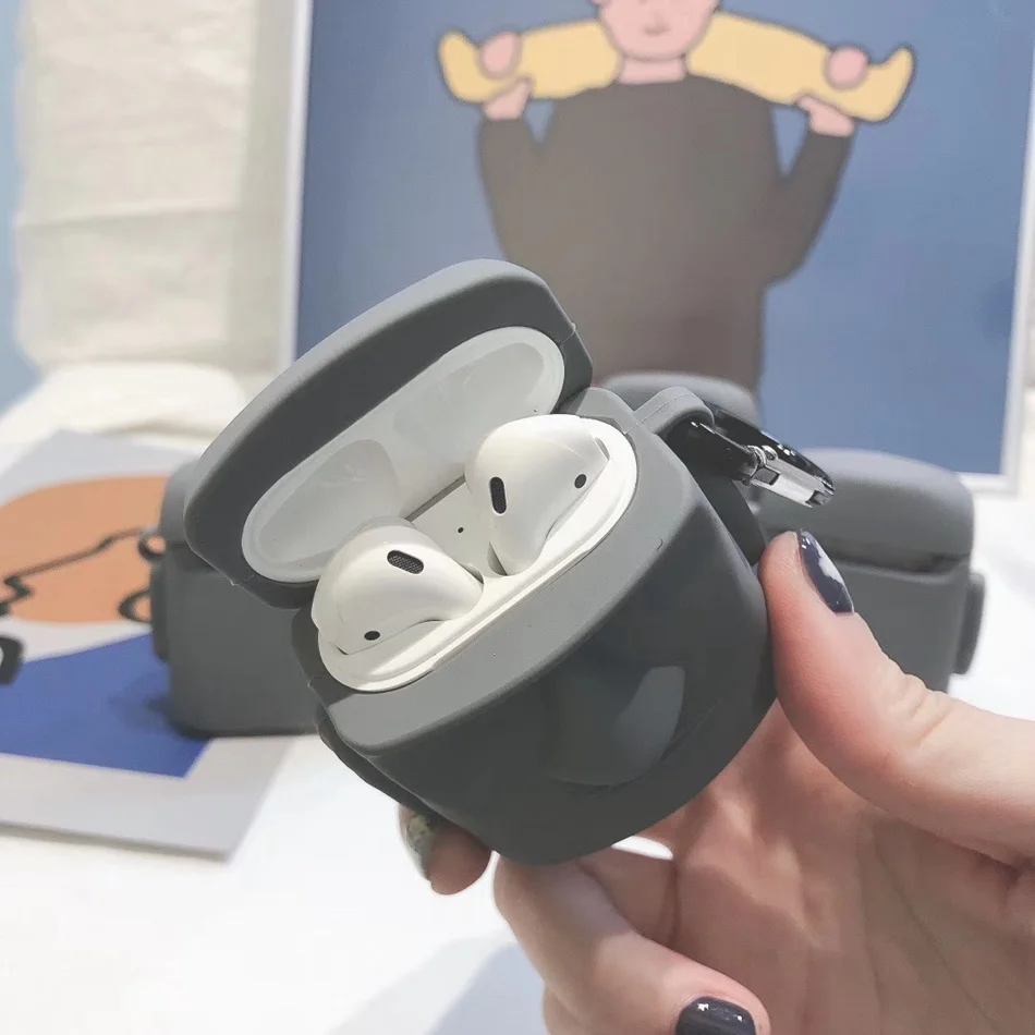 3D чехол для наушников для AirPods, силиконовый чехол, милый ins, медведь, собака, чехол для Apple Air pods 2, наушники/Earburd/Earpods, чехол, ремешок