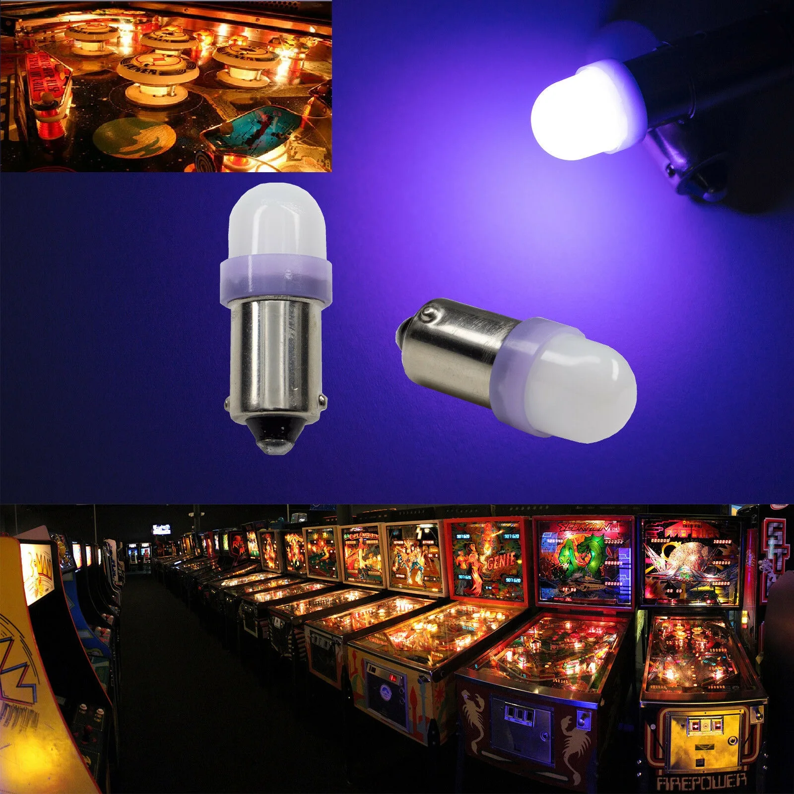 AC6.3V Замена лампы светодиодного пинбола с цоколем байонета для осветительных приборов. #1893 #44 #47 #1847 Используется в приемниках SA500 600.