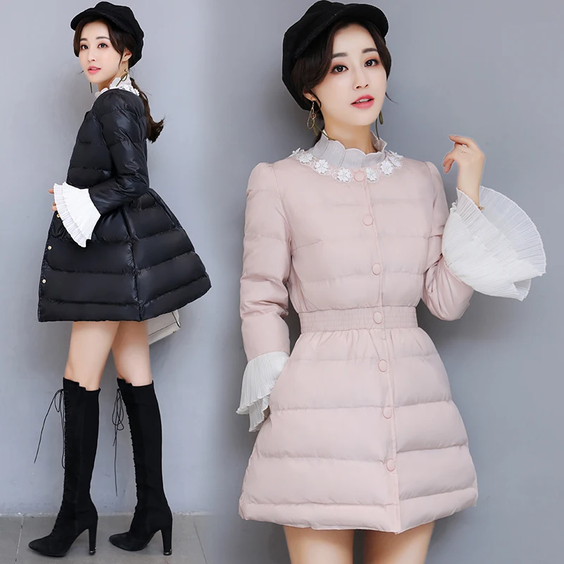 Новая длинная парка пальто для женщин зимние толстые хлопковые зимняя куртка