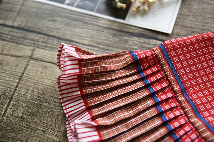 #0122 летнее винтажное пляжное плиссированное платье женское лоскутное ретро в